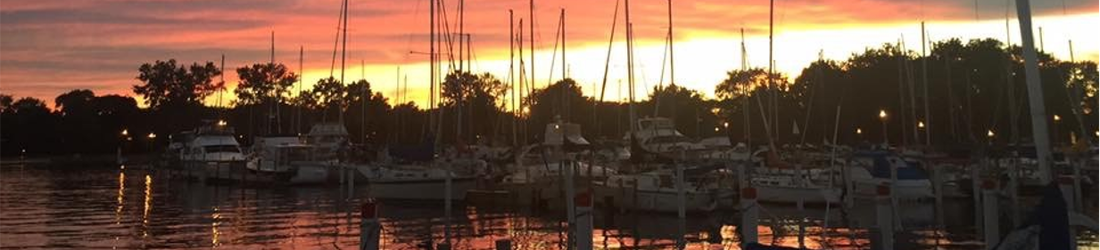 Sunset over the marina